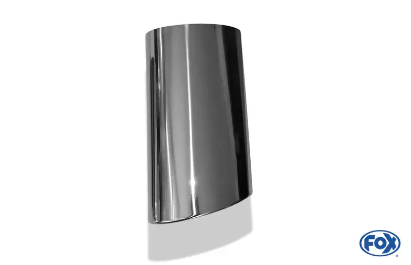 Fox Anschweißendrohr Typ 38 - Rechts 160x90 mm / Länge: 200 mm - oval- seitlich nach rechts 15°, sowie 15° nach unten abgeschrägt / eingerollt / ohne Absorber Super-Preis