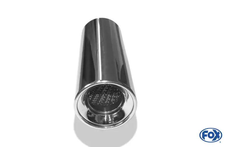 Ausverkauf Fox Anschweißendrohr Typ 13 Ø 114 mm / Länge: 300 mm - rund / eingerollt / gerade / mit Absorber