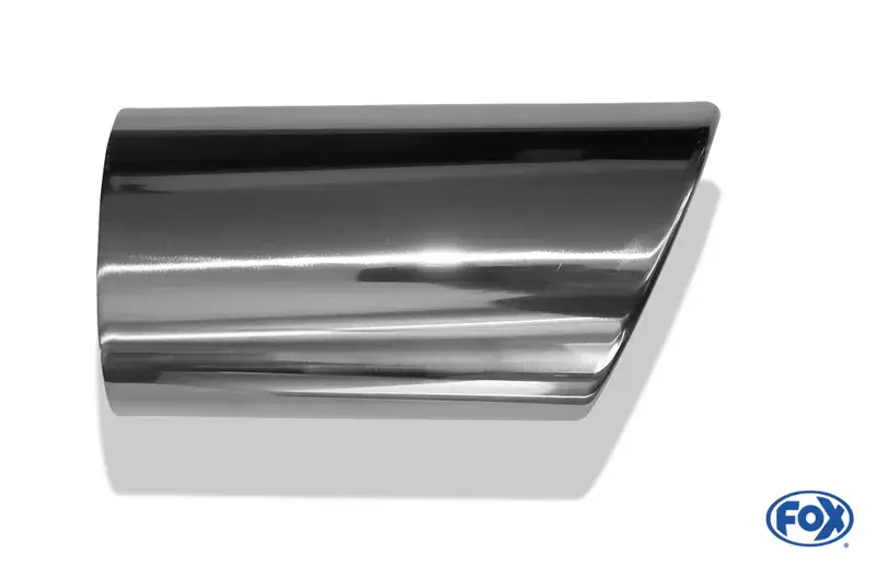 Fox Anschweißendrohr Typ 38 - Links 106x71 mm / Länge: 200 mm - oval- seitlich nach links abgeschrägt / eingerollt / ohne Absorber Meistverkauft