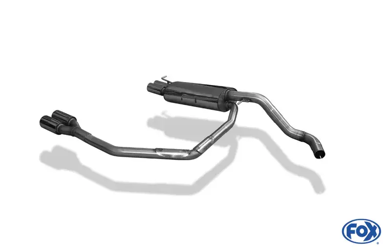 Neu Fox VW Beetle Typ 1C/ 9C/ 1Y Endschalldämpfer Ausgang rechts/links Ø63,5 - 2x76 Typ 13 rechts/links