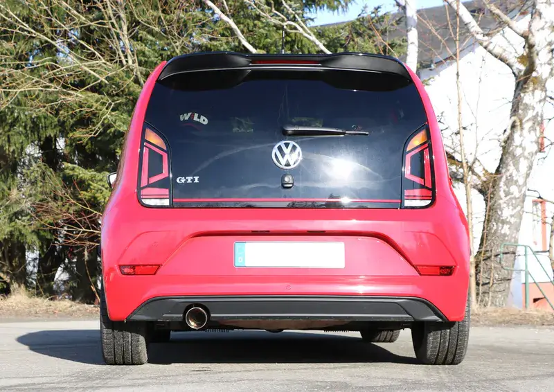 Sonderaktion Fox VW UP GTI Endrohrsystem links passend auf originalen oder FOX-Endschalldämpfer - 1x90 Typ 25 links