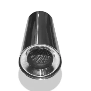 Fox Anschweißendrohr Typ 11 Ø 114 mm / Länge: 300 mm- rund / uneingerollt / gerade / mit Absorber (Innendurchmesser 70mm - Länge: 150mm) Top-Angebot