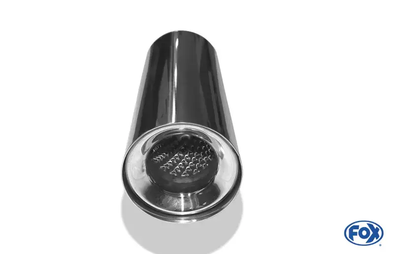 Fox Anschweißendrohr Typ 11 Ø 114 mm / Länge: 300 mm- rund / uneingerollt / gerade / mit Absorber (Innendurchmesser 70mm - Länge: 150mm) Top-Angebot