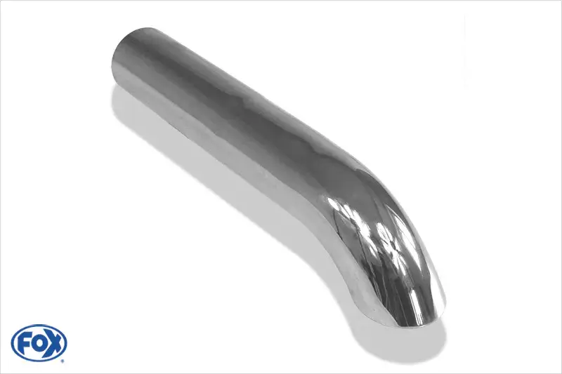 Fox Anschweißendrohr Typ 26 Ø 63 mm / Länge: 250 mm - uneingerollt / 80° nach unten gebogen Must-Have