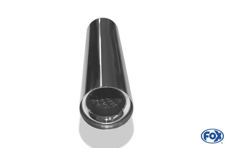 Ausverkauf Fox Anschweißendrohr Typ 11 Ø 76 mm / Länge: 300 mm- rund / uneingerollt / gerade / mit Absorber (Innendurchmesser 50mm - Länge: 150mm)