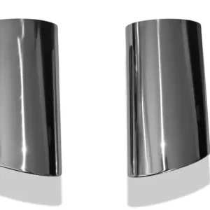 Fox Anschweißendrohr Typ 38 - Rechts & Links 160x90 mm / Länge: 300 mm - oval- 1x seitlich nach rechts 15° und 1x seitlich nach links 15°, sowie 15° nach unten abgeschrägt / eingerollt / ohne Absorber Bestpreis