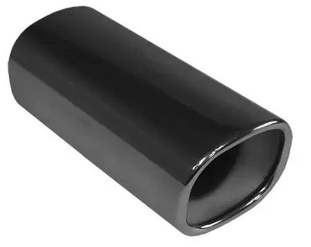 Garantierte Lieferung Fox Anschweißendrohr Typ 71 78x75 mm / Länge: 200 mm- rechteckig abgerundet / eingerollt / 15°abgeschrägt / mit Absorber