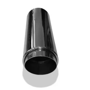 Fox Anschweißendrohr Typ 27 - Racing Design Ø 90mm außen - 70mm innen an der Vorderseite/ Länge: 330 mm / Einsatz: 90mm lang Echt