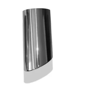 Fox Anschweißendrohr Typ 38 - Rechts 115x85 mm / Länge: 300 mm - oval- seitlich nach rechts, sowie nach unten abgeschrägt / eingerollt / ohne Absorber Knallerangebot