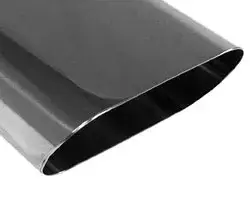 Fox Anschweißendrohr Typ 50 135x80 mm / Länge: 300 mm- flachoval / uneingerollt / 16,5° abgeschrägt / ohne Absorber Nur Heute