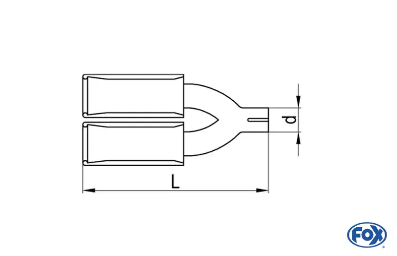 Bestpreis Fox Anschraubendrohr Typ 13 mit Schelle doppelt - Ø 100mm Rund eingerollt / gerade / mit Absorber - L_ (mm) und d_ (mm innen) ist flexibel - muss angeben werden - L minimum 300mm und maximal 500mm