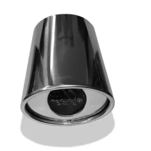 Ausverkauf Fox Anschweißendrohr Typ 33 140x90 mm / Länge: 300 mm - oval / eingerollt / 14° abgeschrägt / mit Absorber