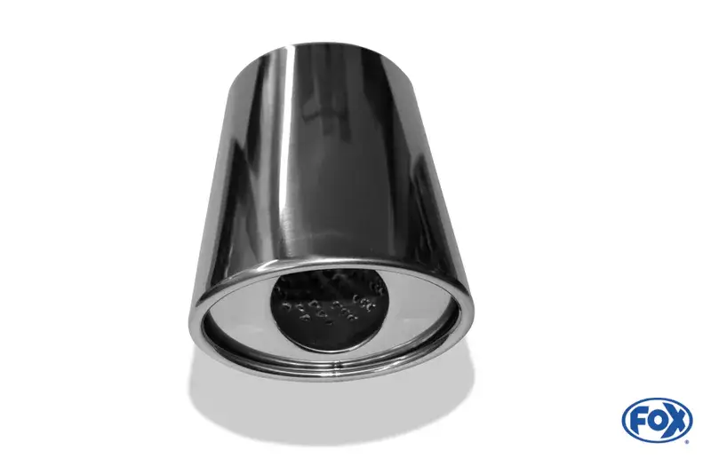Ausverkauf Fox Anschweißendrohr Typ 33 140x90 mm / Länge: 300 mm - oval / eingerollt / 14° abgeschrägt / mit Absorber
