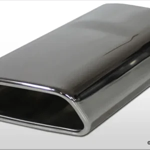 Neu Im Sortiment Fox Anschweißendrohr Typ 59 Rechts 145x65 mm / Länge: 270 mm - trapezförmig / eingerollt / 20° abgeschrägt nach unten/ nach rechts 15° abgeschrägt