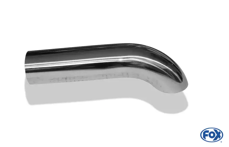 Sale Fox Anschweißendrohr Typ 26 Ø 55 mm / Länge: 250 mm- uneingerollt / 80° nach unten gebogen