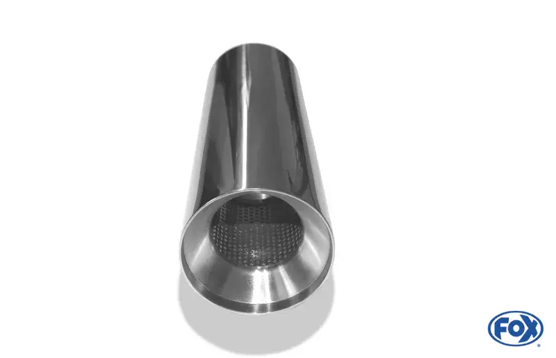Beliebt Fox Anschweißendrohr Typ 22 Ø 100 mm / Gesamtlänge: 300 mm- rund / uneingerollt / gerade / mit poliertem Absorber (Innendurchmesser 63mm - Länge: ca. 140mm)