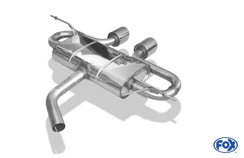 Billig Fox VW Golf V Endschalldämpfer Ausgang mittig R32-Design - 2x100 Typ 17 mittig
