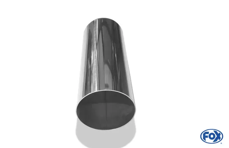 Fox Anschweißendrohr Typ 14 Ø 90 mm / Länge: 300 mm - rund / uneingerollt / 15° abgeschrägt / ohne Absorber Neue Ware