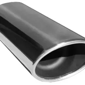 Begrenztes Angebot Fox Anschweißendrohr Typ 44 115x85 mm / Länge: 300 mm- oval / eingerollt / 25° abgeschrägt / mit lang gezogener Tulpe