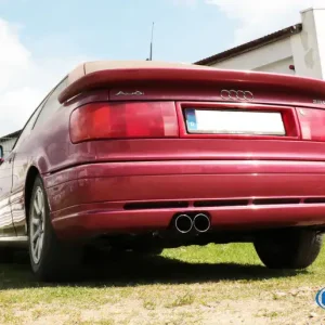 Versand Am Gleichen Tag Fox Audi 80/90 - Typ 89, B3 Limousine/ Coupe/ 80 B4 - Cabrio Endschalldämpfer für Modelle mit Sonderstoßstange (siehe Bild) - 2x76 Typ 10