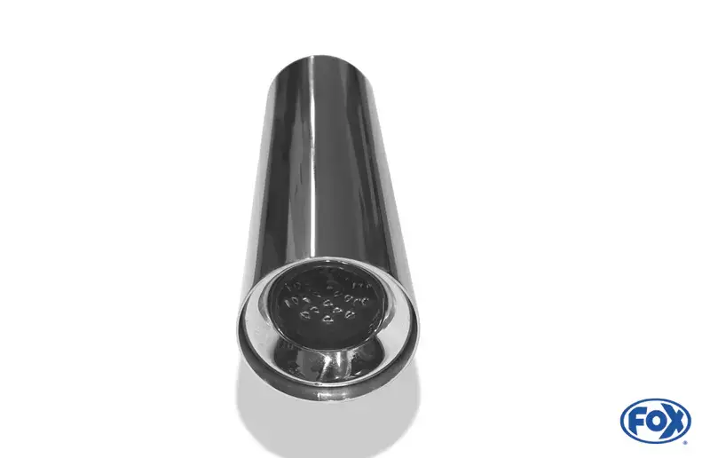 Fox Anschweißendrohr Typ 11 Ø 90 mm / Länge: 300 mm- rund / uneingerollt / gerade / mit Absorber (Innendurchmesser 50mm - Länge: 150mm) Abverkauf