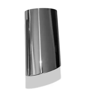 Fox Anschweißendrohr Typ 38 - Rechts 160x90 mm / Länge: 300 mm - oval- seitlich nach rechts 15°, sowie 15° nach unten abgeschrägt / eingerollt / ohne Absorber Top-Seller