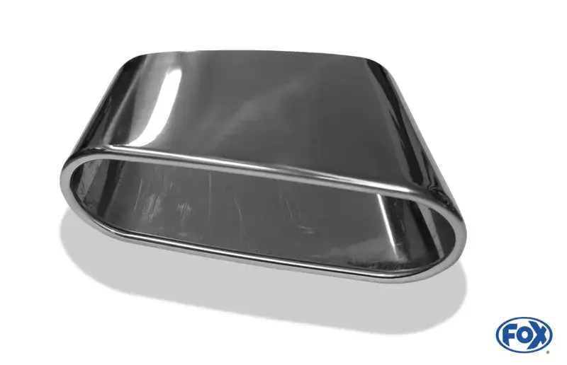Sichere Zahlung Fox Anschweißendrohr Typ 49 220x85 mm / Länge: 210 mm - flachoval / eingerollt / 25° abgeschrägt nach unten/ nach links 15° abgeschrägt
