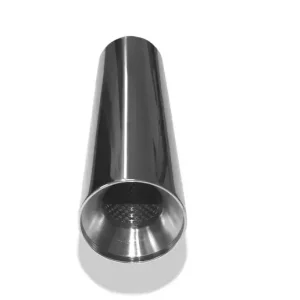Heißes Angebot Fox Anschweißendrohr Typ 22 Ø 80 mm / Gesamtlänge: 300 mm- rund / uneingerollt / gerade / mit poliertem Absorber (Innendurchmesser 45mm - Länge: ca. 120mm)