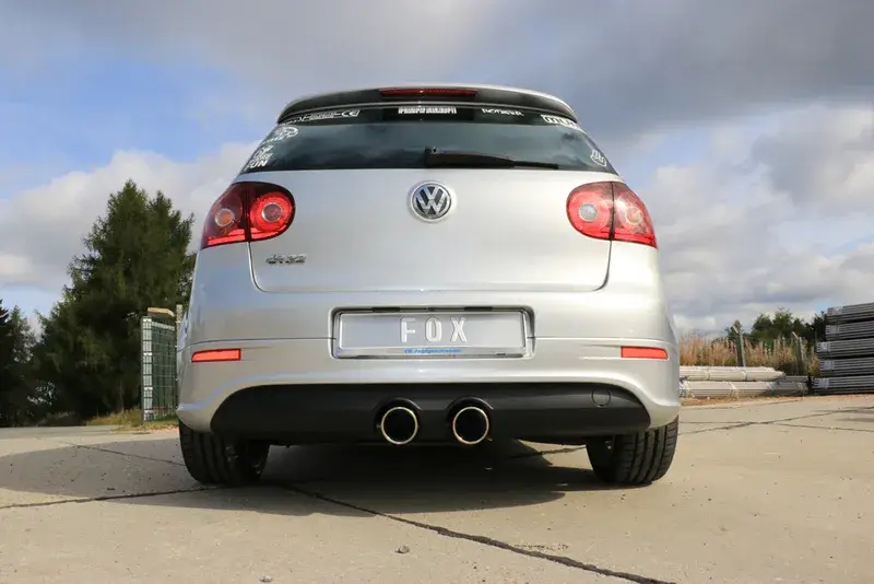 Fox VW Golf V R32 Endschalldämpfer Ausgang mittig - 2x100 Typ 16 Saisonangebot