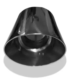 Fox Anschweißendrohr Typ 45 115 x 85 mm / Länge: 300 mm- oval / uneingerollt / 15° abgeschrägt / mit Typ-B Einsatz Super-Preis