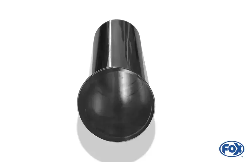 Begrenztes Angebot Fox Anschweißendrohr Typ 18 Ø 90 mm / Länge: 300 mm - rund / uneingerollt / FOX-Design / ohne Absorber