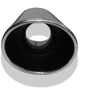 Highlight Fox Anschweißendrohr Typ 44 129x106 mm / Länge: 300 mm- oval / eingerollt / 19° abgeschrägt / mit lang gezogener Tulpe