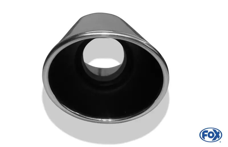 Highlight Fox Anschweißendrohr Typ 44 129x106 mm / Länge: 300 mm- oval / eingerollt / 19° abgeschrägt / mit lang gezogener Tulpe