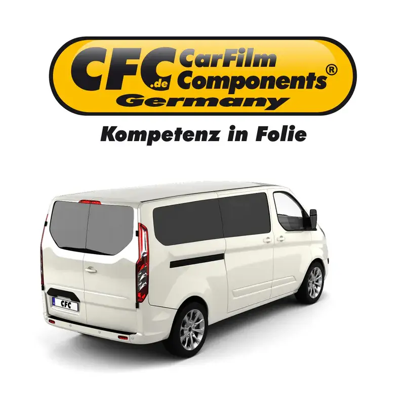 CFC Tönungsfolie KFZ-spezifisch 3D vorgeformt für VW T4 Flügeltüren (2920mm) Schiebetür L Schiebefenster L+R m.Lüftungselement 09/90-06/03 Highlight