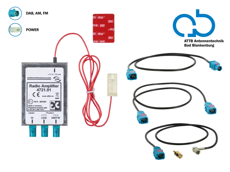 ACV Antennensplitter AM/FM DAB+ Fakra(m)>Fakra(f)/SMA(m)/SMB(f) Jetzt Bestellen