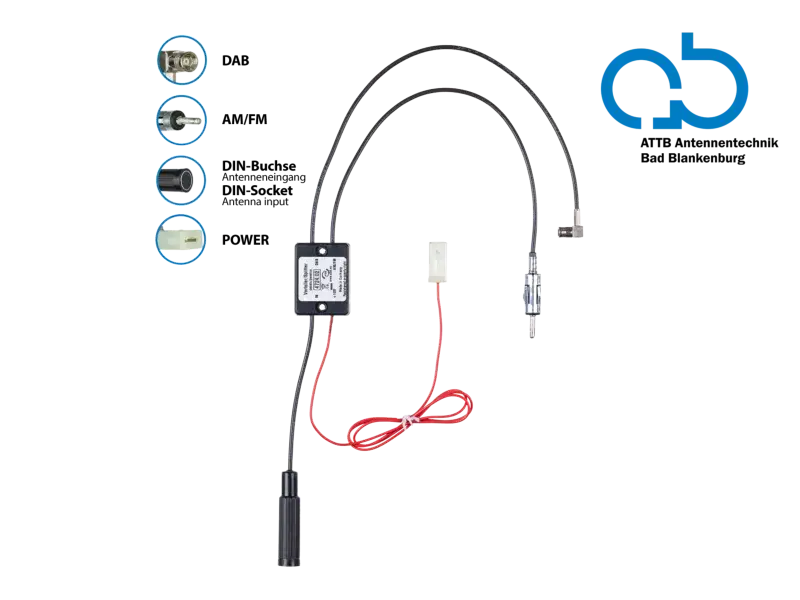 ACV Antennensplitter AM/FM DAB+ DIN(f)>DIN(m)/SMB(f) passiv Neuheit