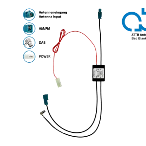 Zertifiziert ACV Antennensplitter AM/FM DAB+ Fakra>Fakra(f)/SMB(f) verstärkt