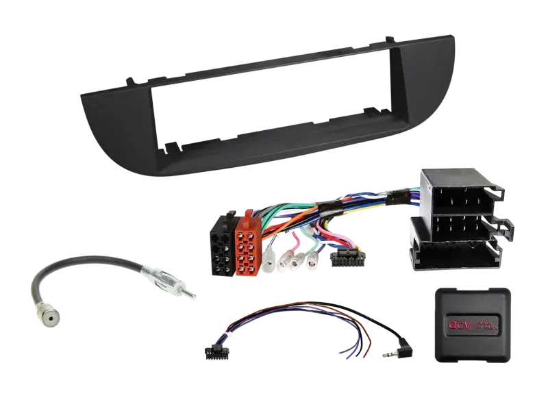ACV 1-DIN Kit Fiat 500(ZAF 312) schwarz 2007-2015 LFB/Antenne Preiswert