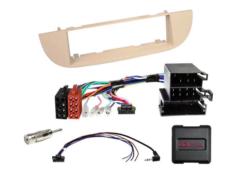 ACV 1-DIN Kit Fiat 500(ZAF 312) beige 2007-2015 LFB/Antenne Super-Preis
