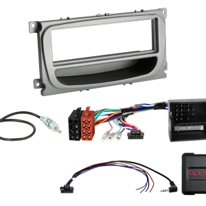 ACV 1-DIN Kit Ford Fahrzeuge silber LFB/CAN-Bus/Antenne Fakra Neue Ware