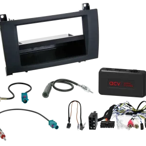 ACV 2-DIN Kit mit Fach Mercedes SLK 2004-20011 LFB/Antenne/Amp Echt