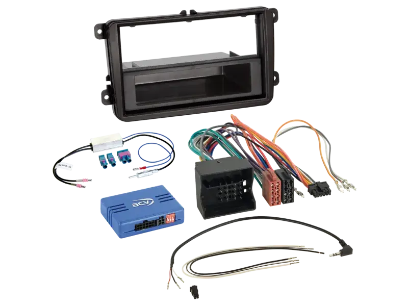 ACV 2-ISO Kit mit Fach Seat/Skoda/VW Fahrzeuge LFB/Antenne DIN Kracherpreis