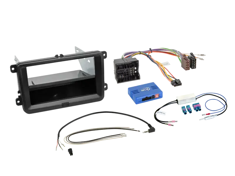 ACV 2-DIN Kit mit Fach Seat/VW 52Pin Quadlock LFB/Antenne Markenware