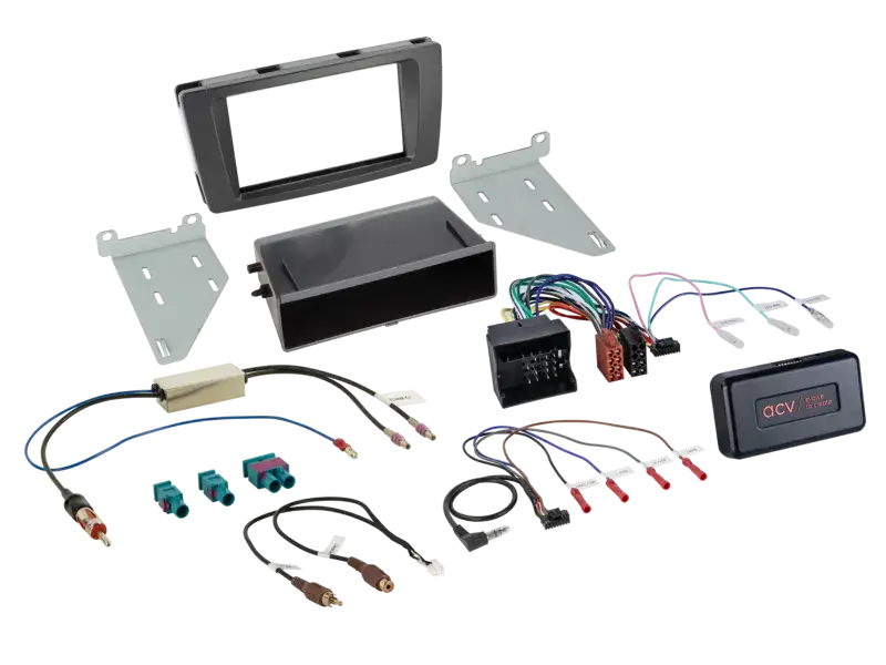 ACV 2-DIN Kit mit Fach Skoda Octavia/Yeti 40Pin i-dapter/Antenne Neu