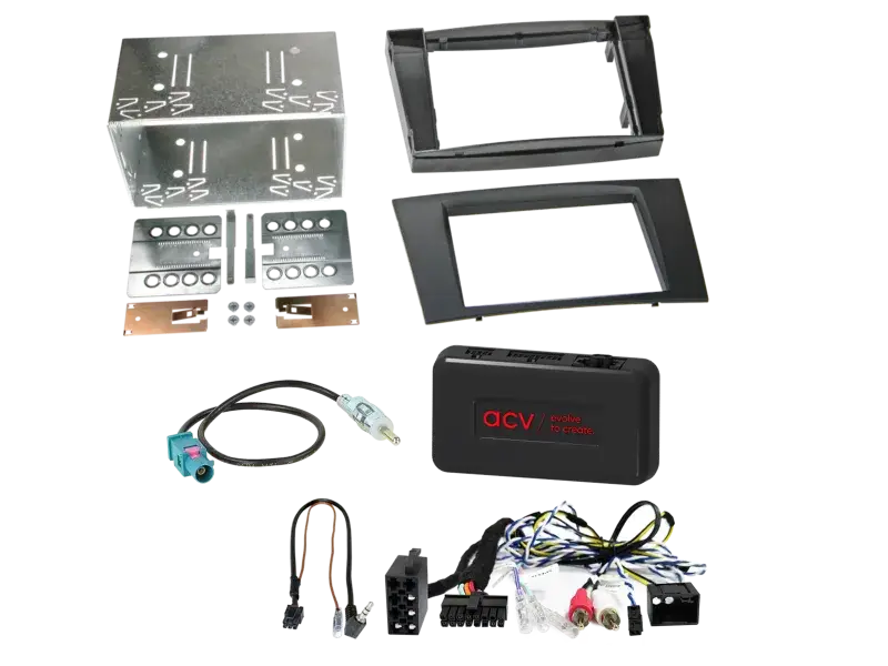 ACV 2-DIN Kit Mercedes CLS(C219)/E-Klasse(W211) LFB/Antenne/Amp Solange Der Vorrat Reicht