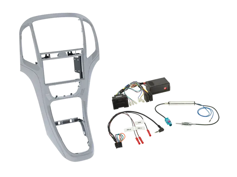 Zertifiziert ACV 2-DIN Kit Opel Astra J 2009-2018 platin silber LFB/Antenne