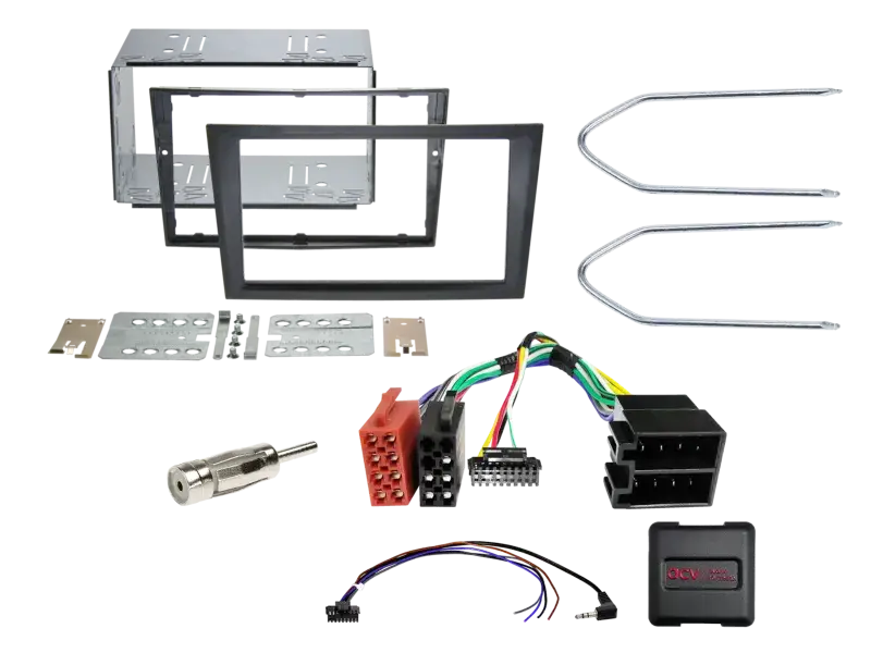 ACV 2-DIN Kit Opel Fahrzeuge schwarz LFB analog/Antenne Nur Heute