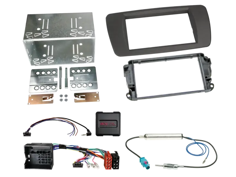 ACV 2-DIN Kit Seat Ibiza 2008-2015 tuam grau LFB/Antenne Neue Kollektion