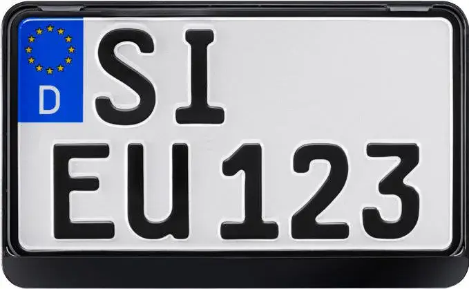 Sichere Zahlung Kennzeichenhalter ERUT twinline Classic Schwarz 255 x 130