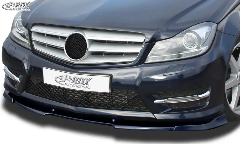 Geprüft RDX Frontspoiler VARIO-X für MERCEDES C-Klasse W204 / S204 AMG-Styling 2011+ (Passend an Fahrzeuge mit AMG-Stylingpaket Frontstoßstange) Frontlippe Front Ansatz Vorne Spoilerlippe